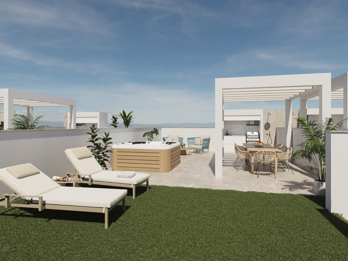 2 Bedroom 2 Bathroom Top Floor Bungalow in Pilar de La Horadada