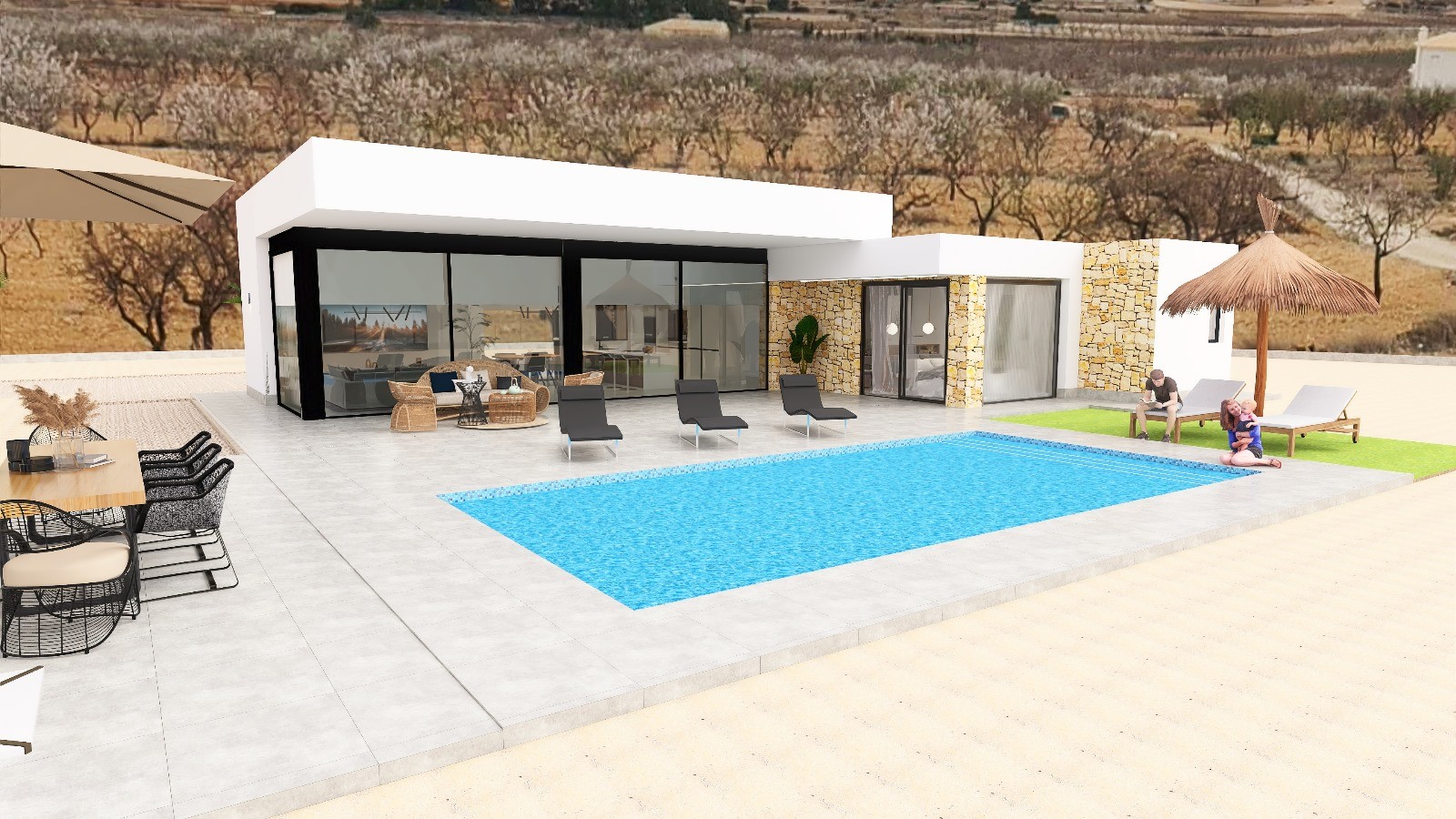 Resale - 3 Bedroom 2 Bathroom Villa in Pinoso -  - Alicante