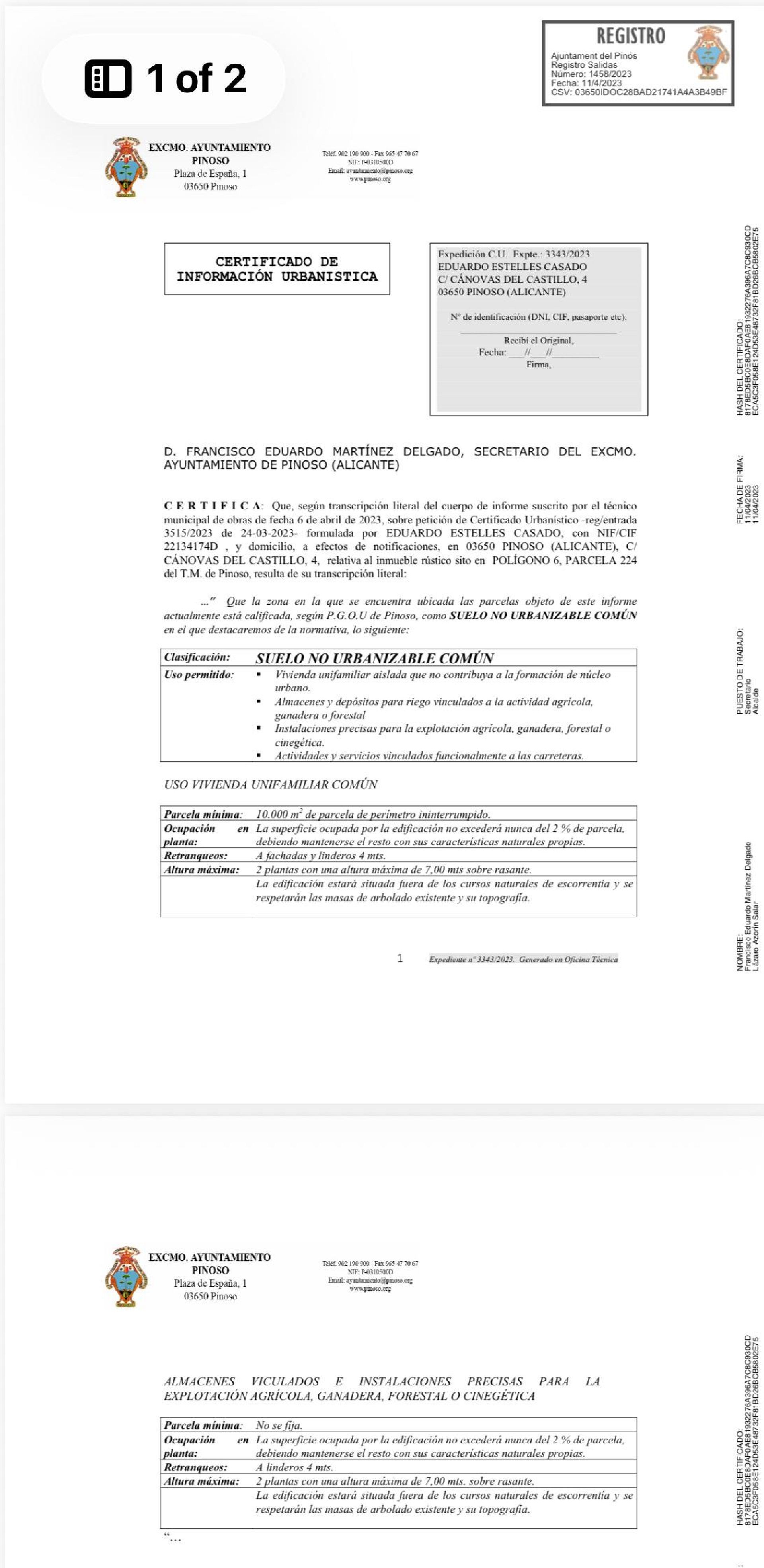 Resale - Land in Pinoso -  - Alicante