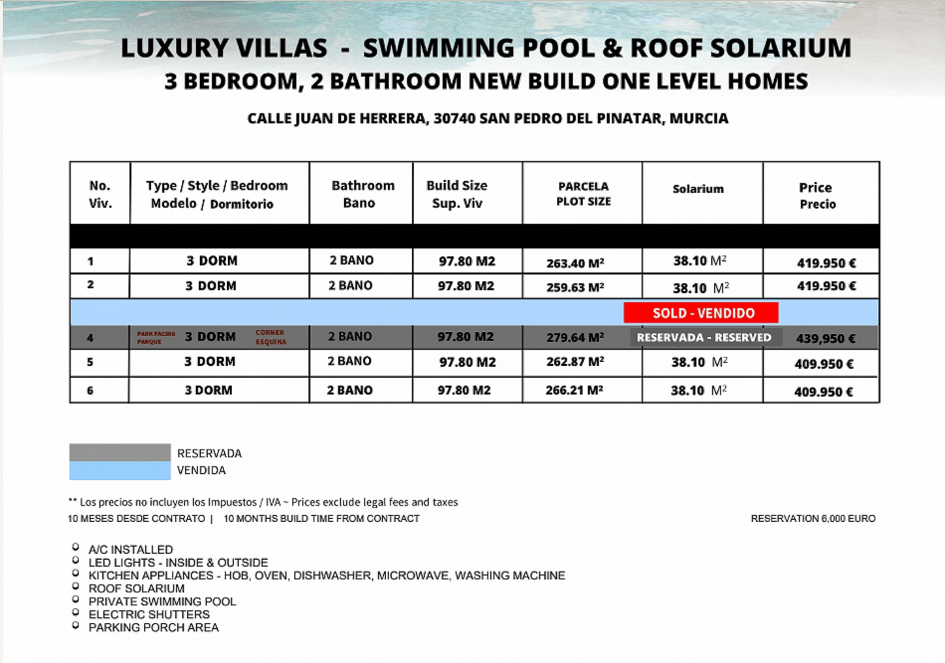 Resale - 3 Bedroom 2 Bathroom Villa in San Pedro del Pinatar -  - Murcia