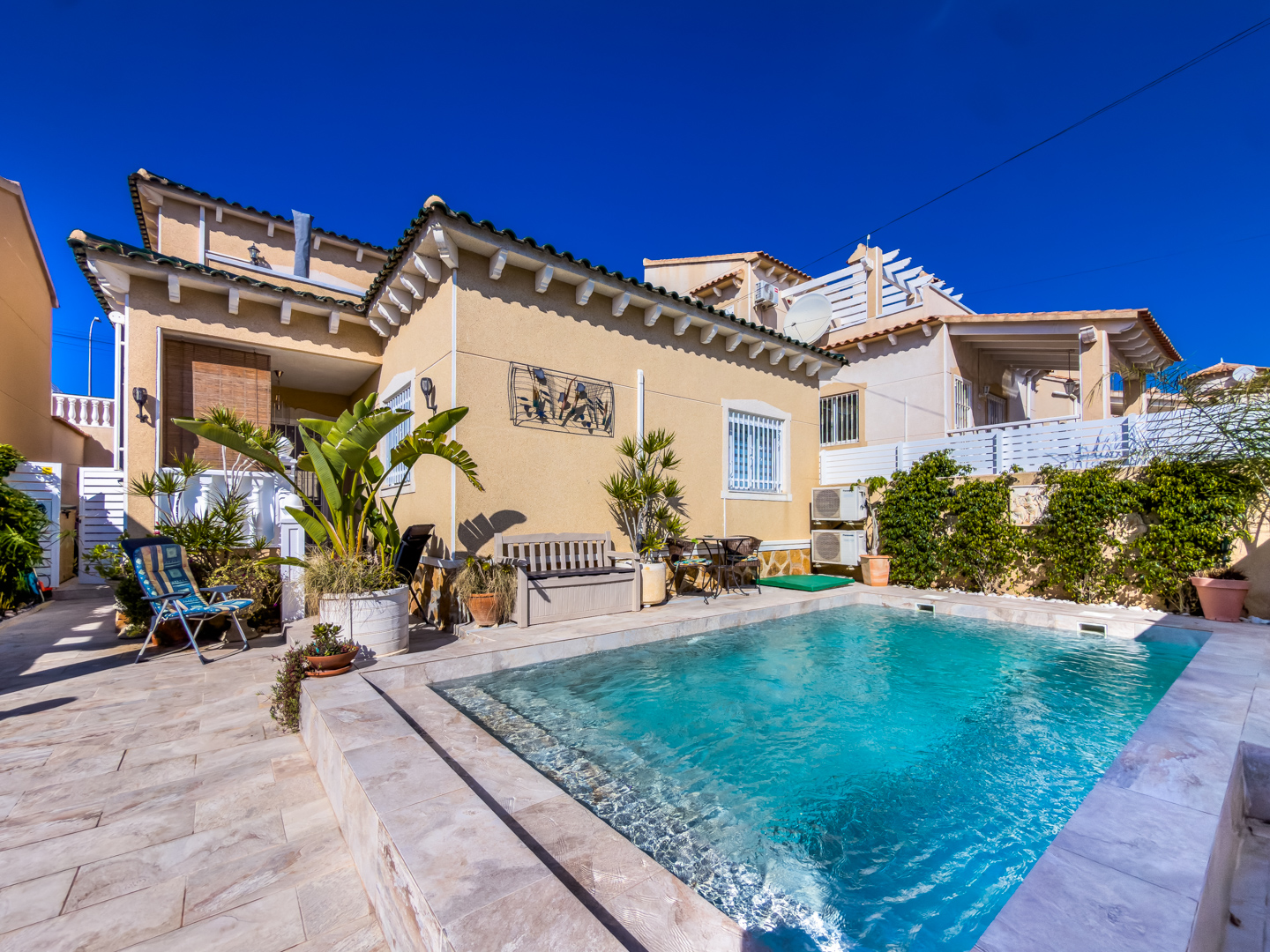 3 Bed 3 bath Villa with Private Pool and Parking + Hot tub and Guest apartment in El Galan, Villamartin